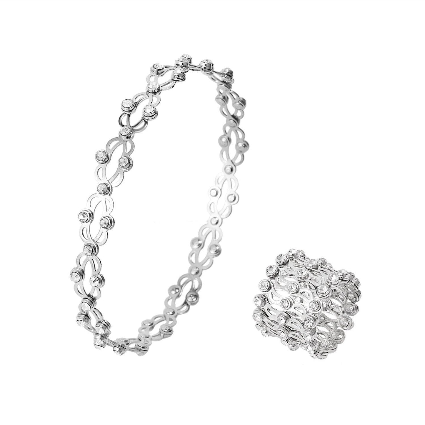 2 In 1 Folding Retractable Rhinestone Set