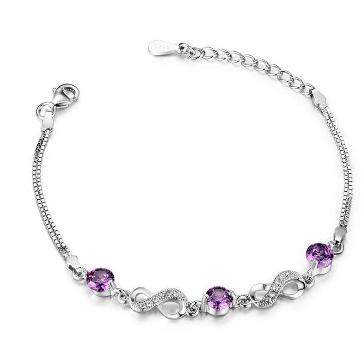Diamond Crystal Bracelet in S925 Sterling Silver | Daily Wear