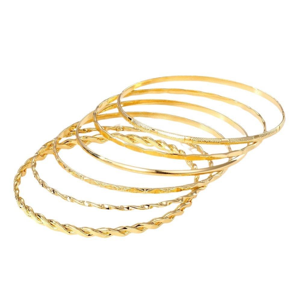 Bohemian Metal Geometric Bracelet Set | Fashion Collection