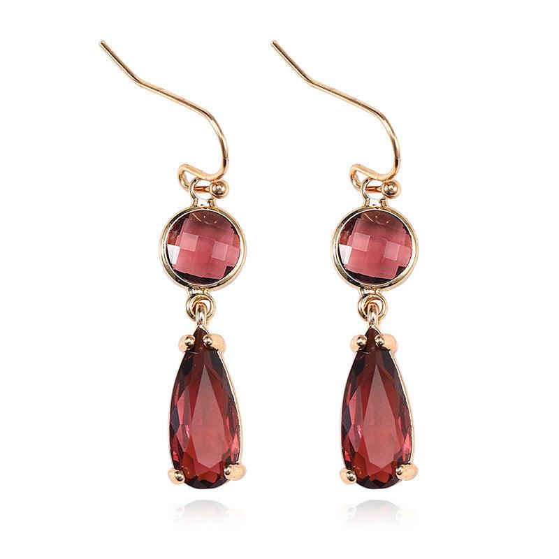 Copper Geometric Multicolor Glass Earrings 4