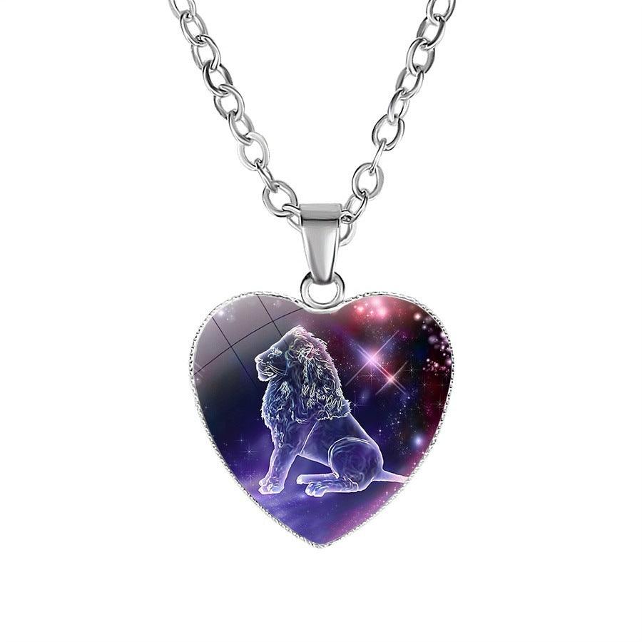 BoldlyBeautiful - Women's Zodiac Heart Pendant Necklace Jewelry - BoldlyBeautiful