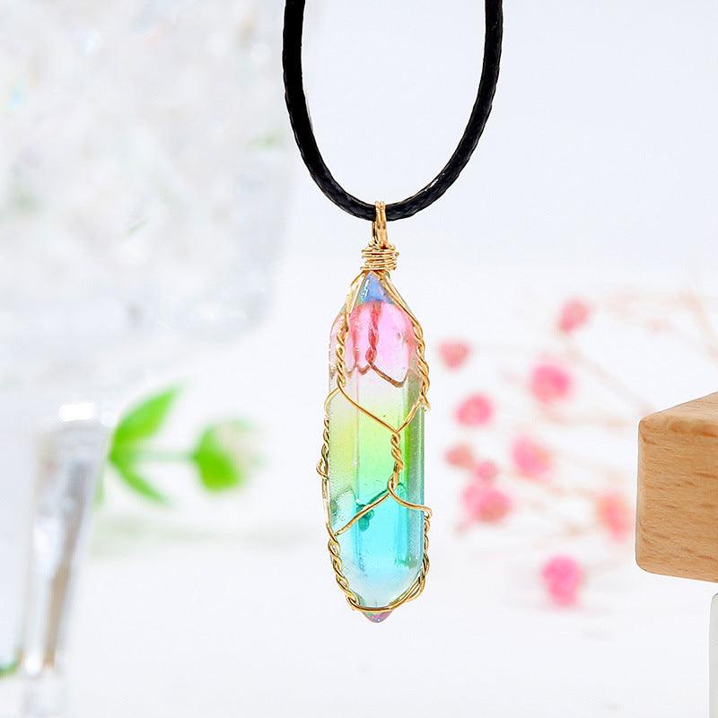 Transparent Geometric Crystal Necklace | Fashion Wear