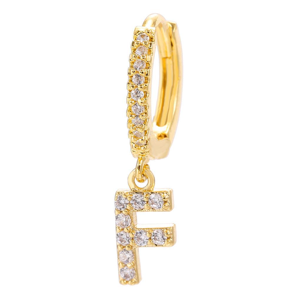 26 Letter Earrings | Daily Wear Golden F