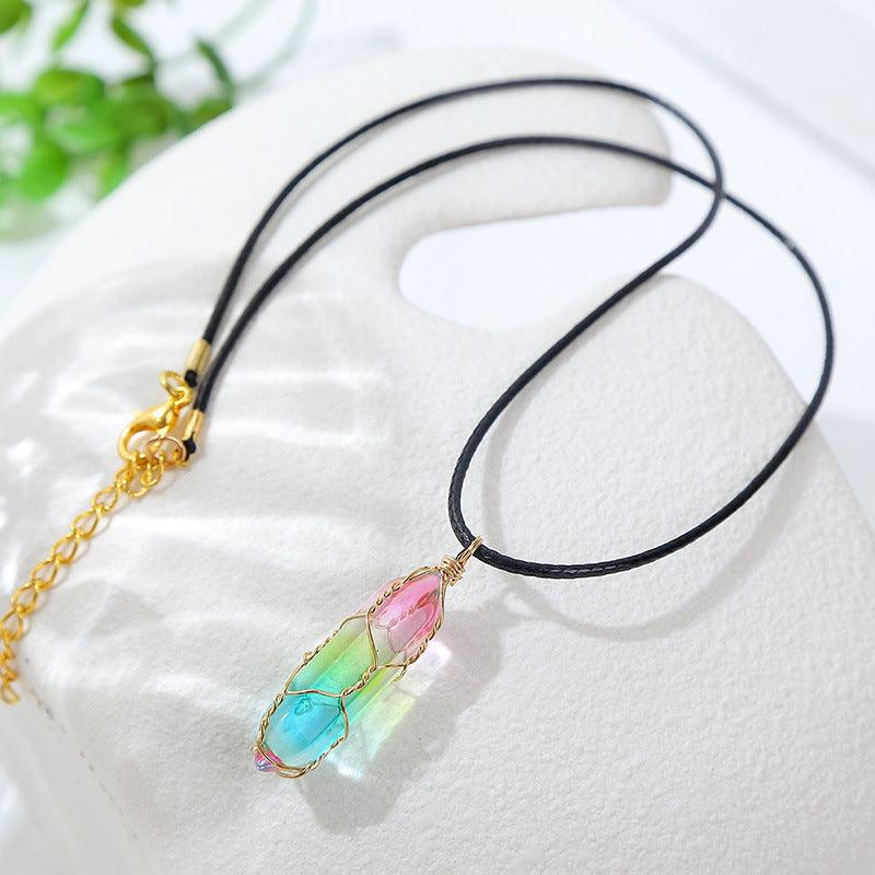 Transparent Geometric Crystal Necklace | Fashion Wear