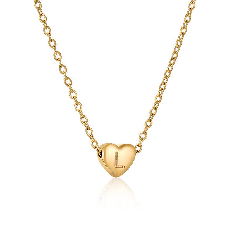Heart-shaped Love Letter Clavicle Chain | Daily Wear Collection L