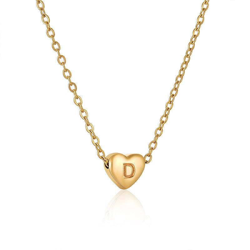 Heart-shaped Love Letter Clavicle Chain | Daily Wear Collection D