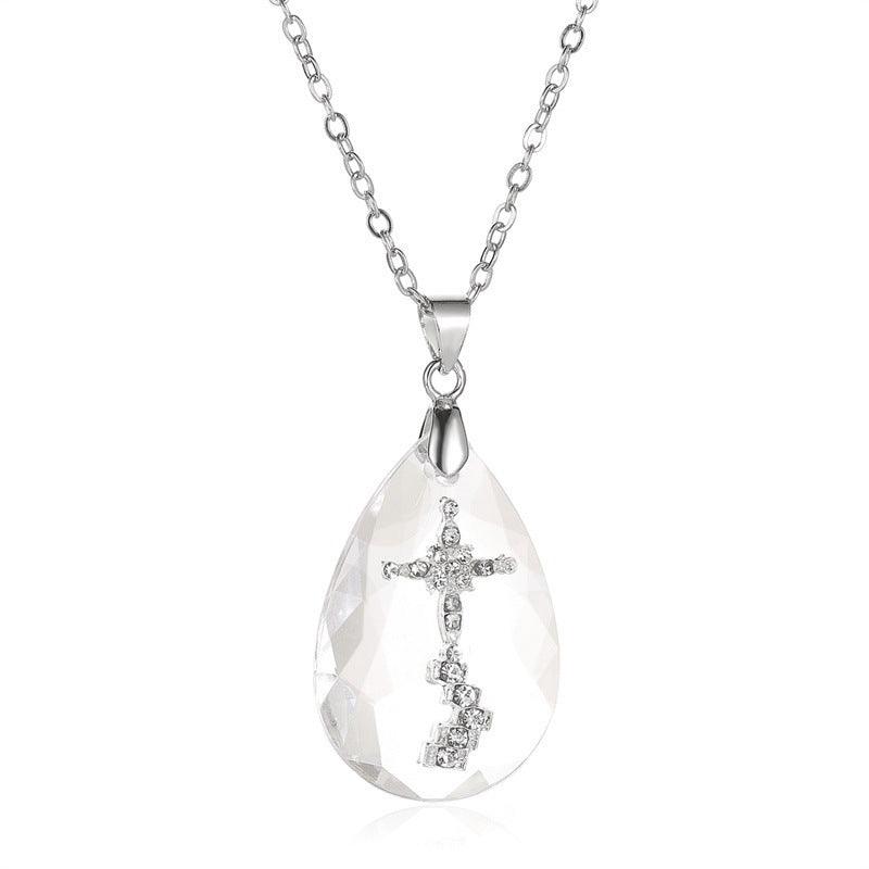 Simple Wild Drop Pendant Necklace | Casual Collection White