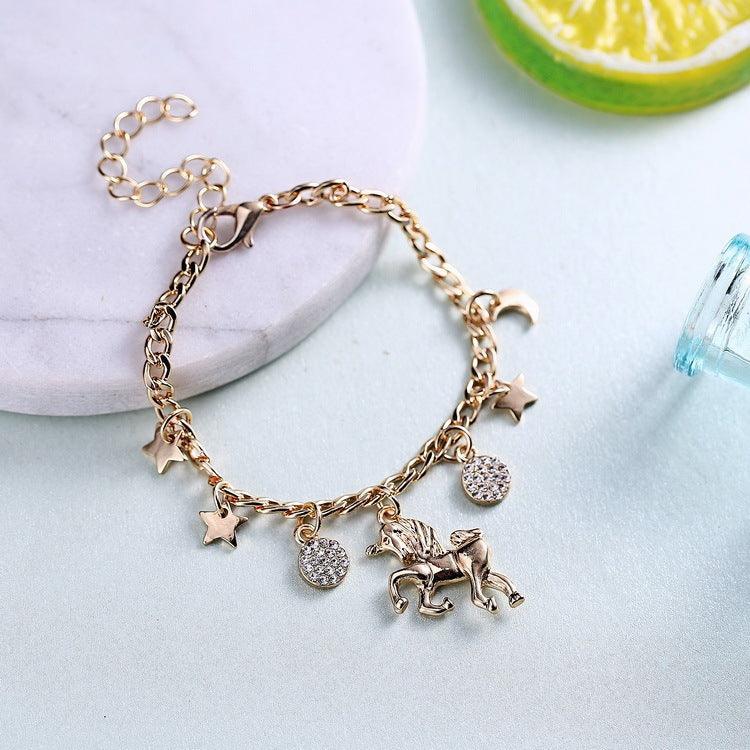 Trendy Gold Unicorn Bracelet | Beach Wear