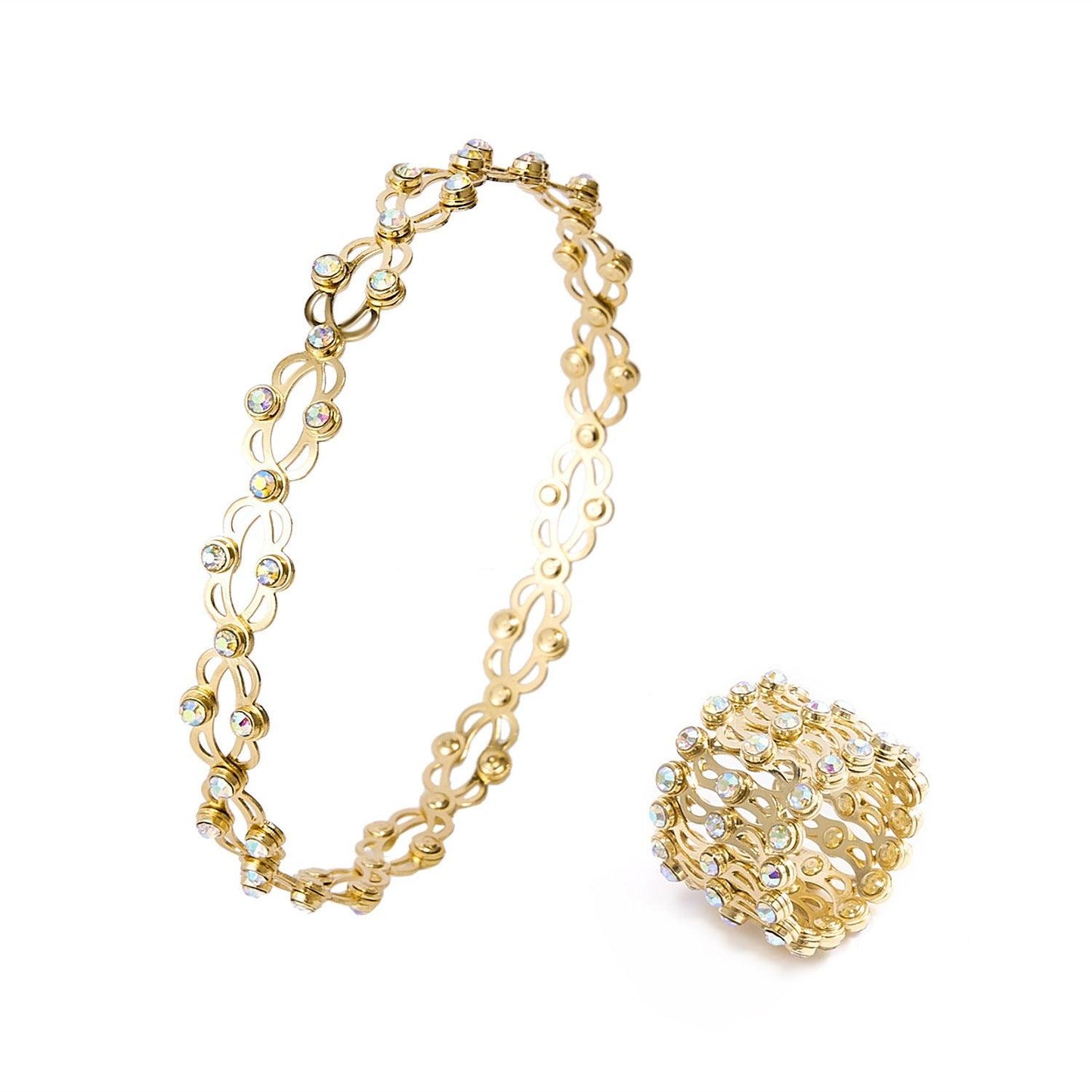 2 In 1 Folding Retractable Rhinestone Set