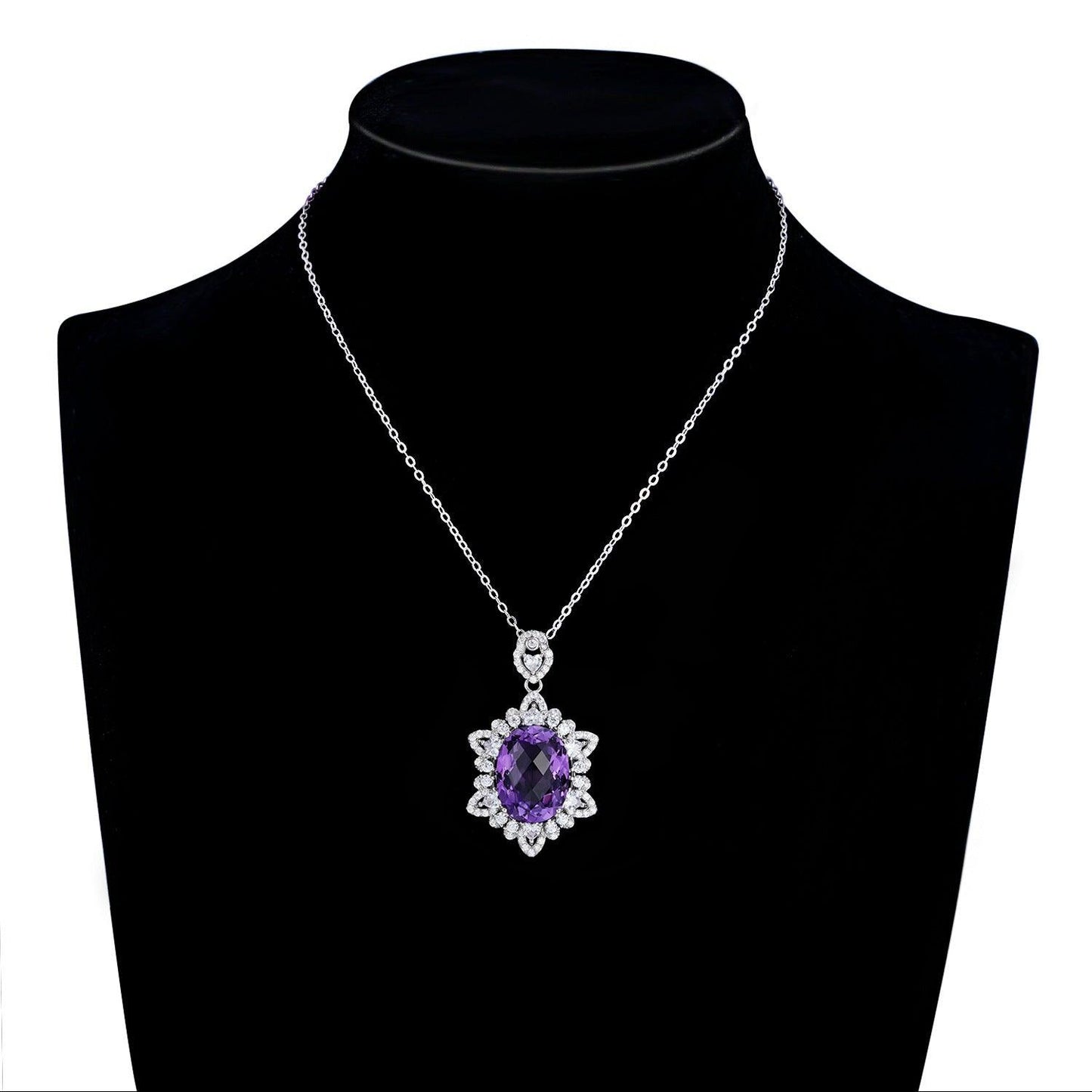 Amethyst Necklace for Women in 925 Sterling Silver