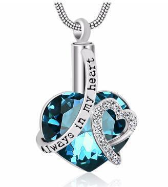 Elegant Perfume Bottle Pendant Necklace Blue