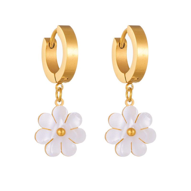Flower Daisy Double Layering Jewelry Set | Daily Wear Ear Studs