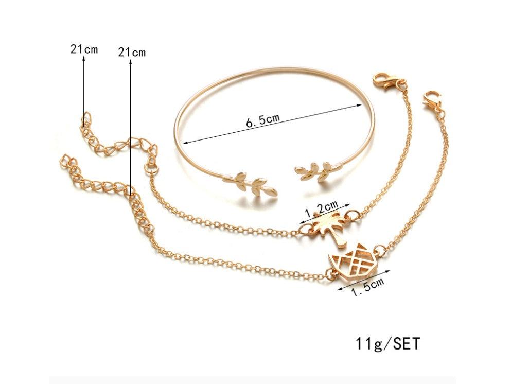 Crystal Daily Wear Bracelets Set | BoldlyBeautifuls Gold 2