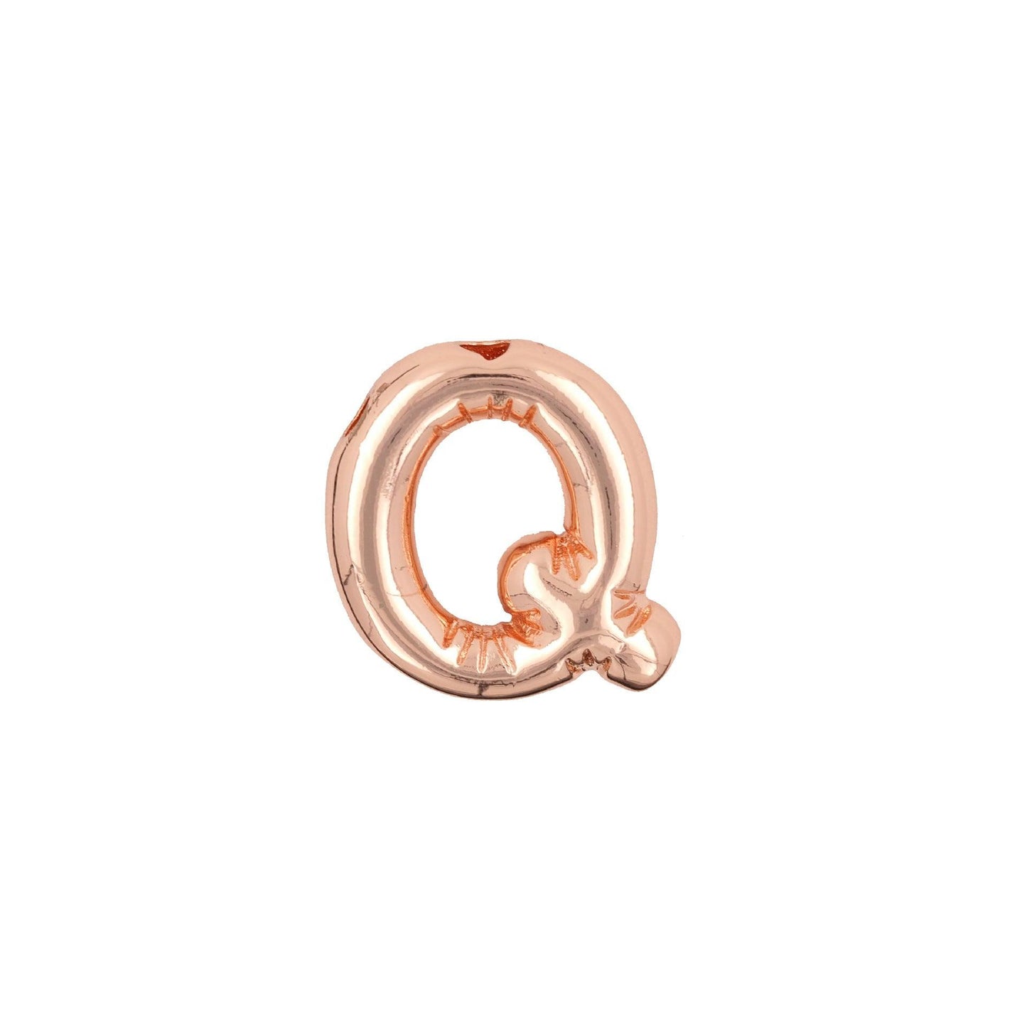 Glossy Letters Pendant Necklace | Fashion Wear Q Rose Gold