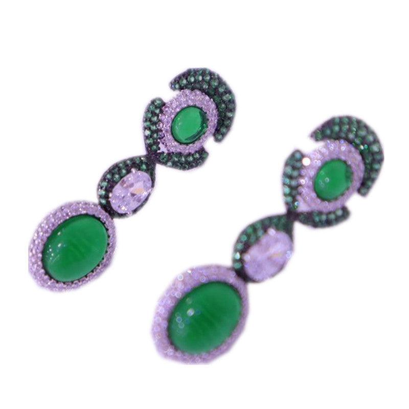 Sterling Silver Zircon Jewelry 2025 Green