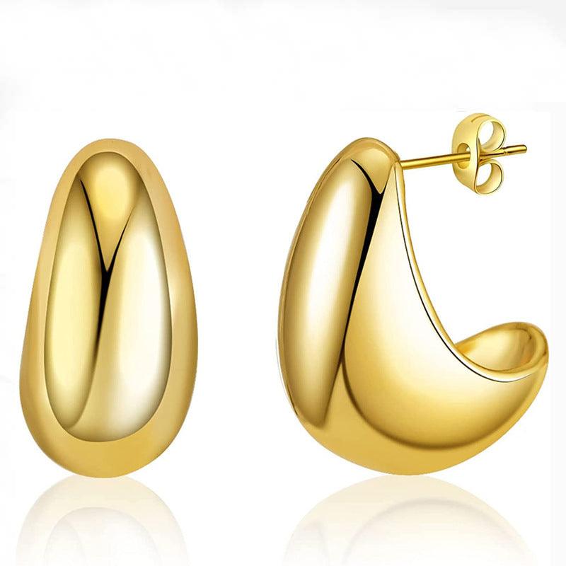 BoldlyBeautiful - Metal Water Drop Earrings | Daily Wear - BoldlyBeautiful