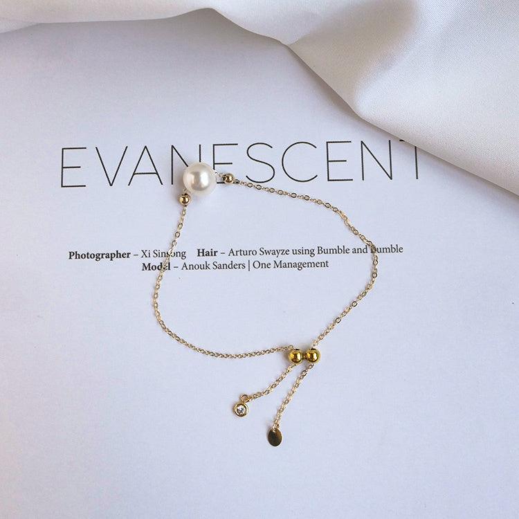 Seawater Pearl 14K Gold Bracelet | Daily Wear White