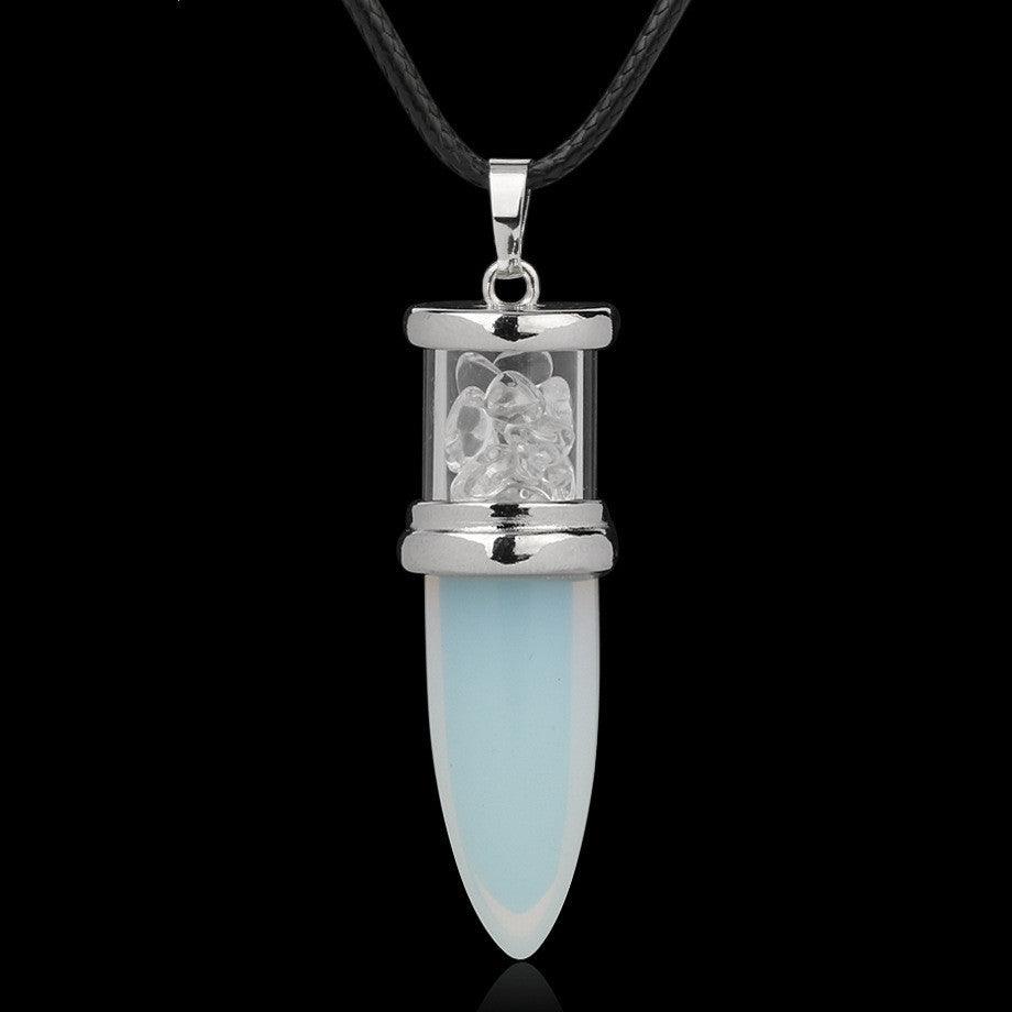 Elegant Crystal Pendant Necklace | Fashion Wear Opal