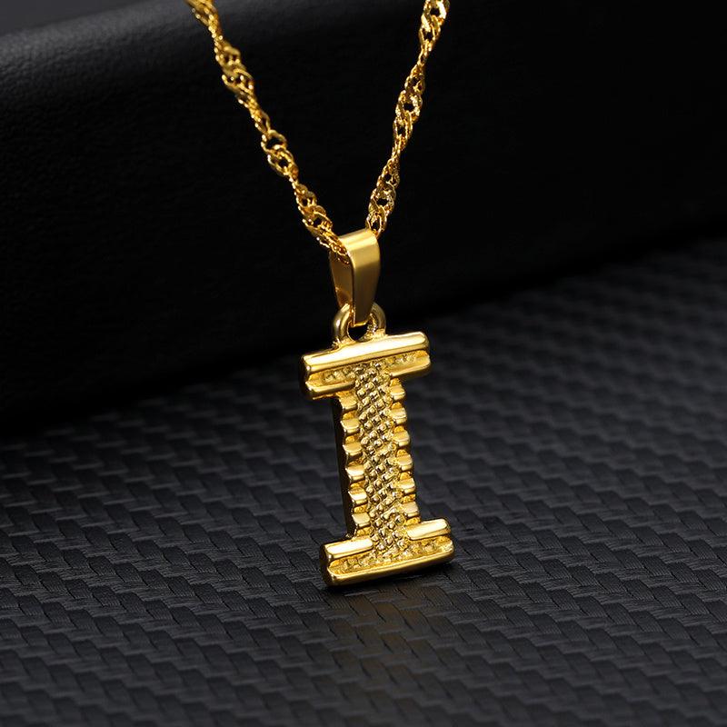 26 Letters Gold-Plated Pendant Necklace | Casual Collection I