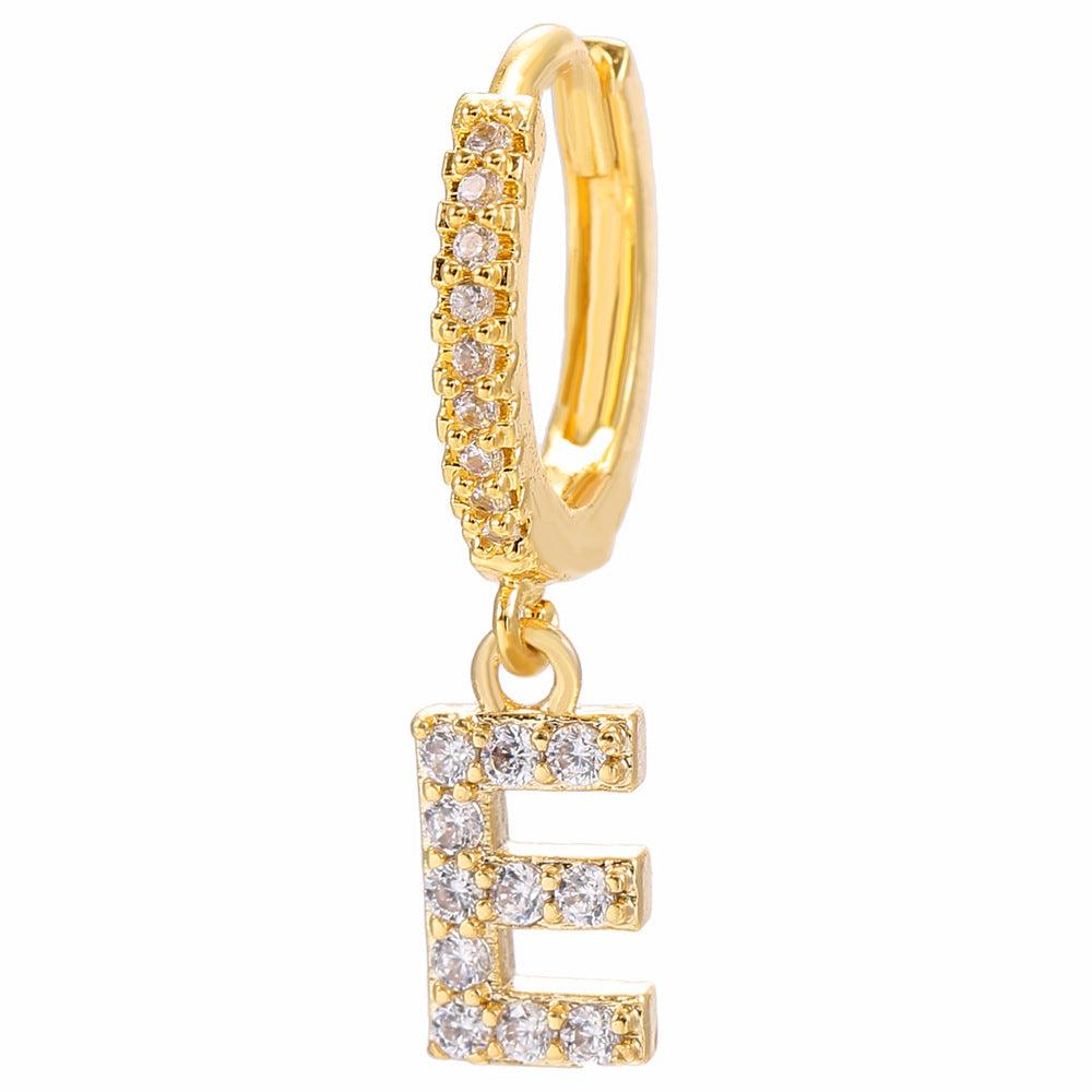 26 Letter Earrings | Daily Wear Golden E