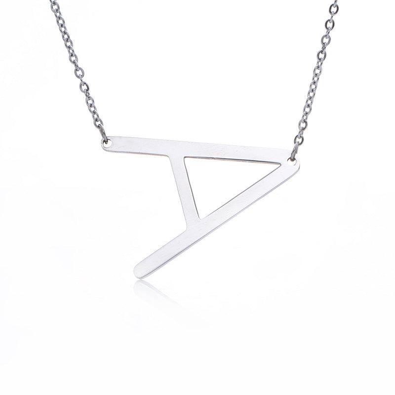 Initial Letter Pendant & Necklace | Gold Plated Silver A