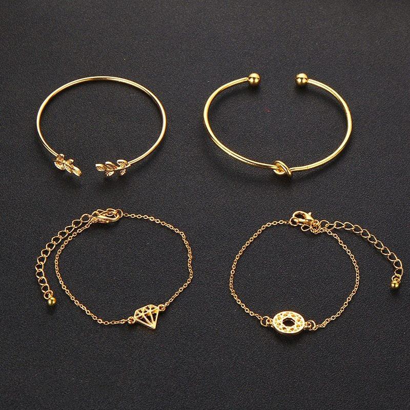 Fashion Bohemia Leaf Knot Hand Cuff Bracelet | Fashion Collection