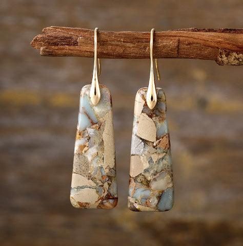 Bohemian Emperor Stone Geometric Earrings | Fashion Collection Principal