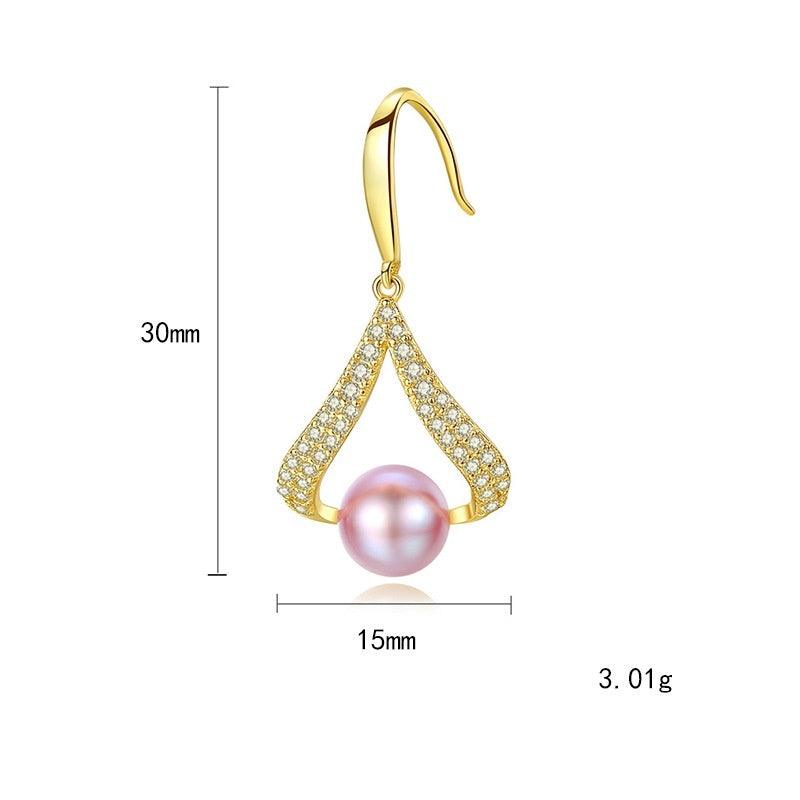 Pearl Earrings With Water Drops