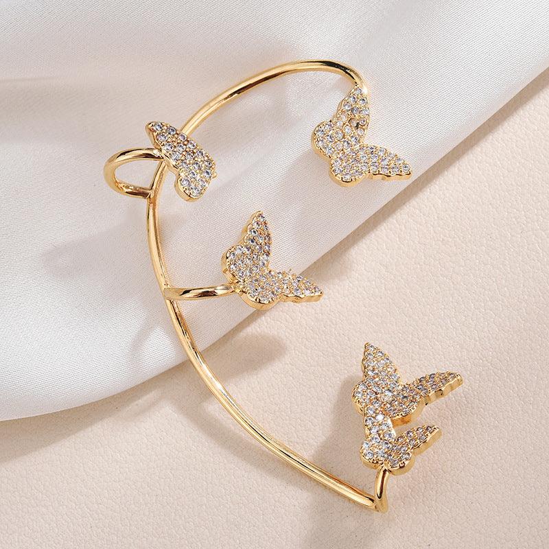 Sparkling Butterfly Ear Clips | Daily Wear