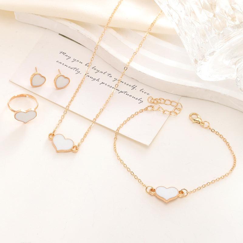 Elegant Heart Jewelry Set | Daily Wear C
