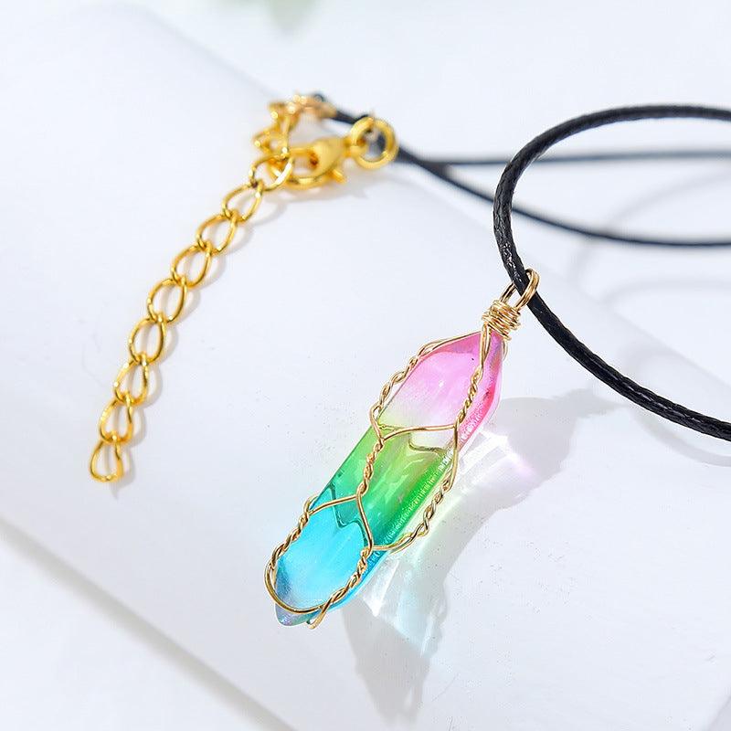 Transparent Geometric Crystal Necklace | Fashion Wear