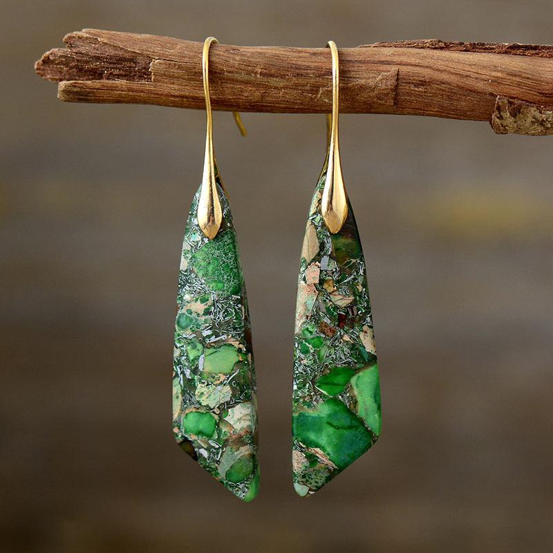 Bohemian Emperor Stone Geometric Earrings | Fashion Collection