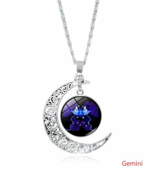 12 Constellation Moon Pendant Necklace | Daily Wear 10