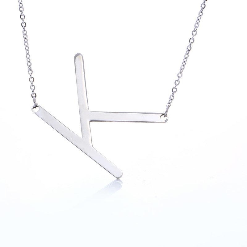 Initial Letter Pendant & Necklace | Gold Plated Silver K