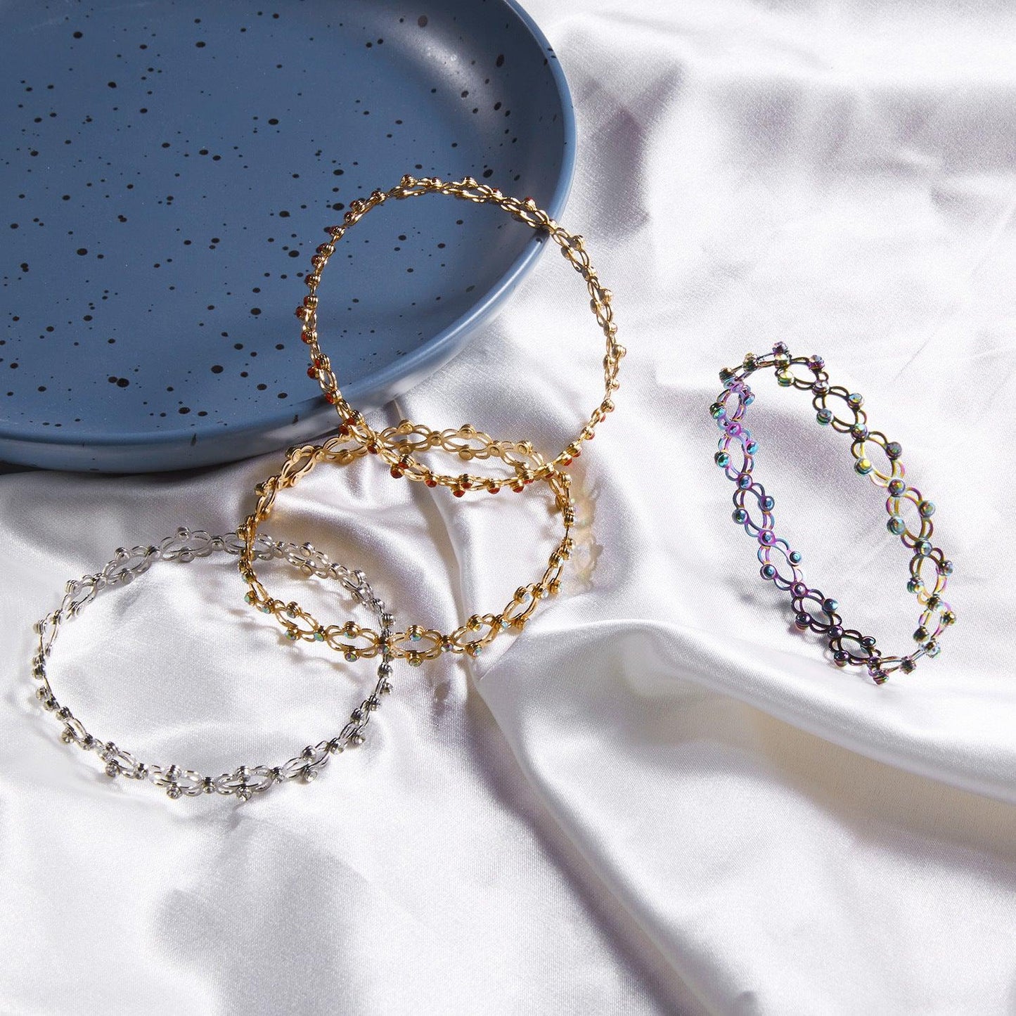 2 In 1 Folding Retractable Rhinestone Set