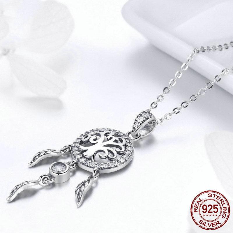 Dream Catcher Silver Necklace for Ladies | Daily Wear