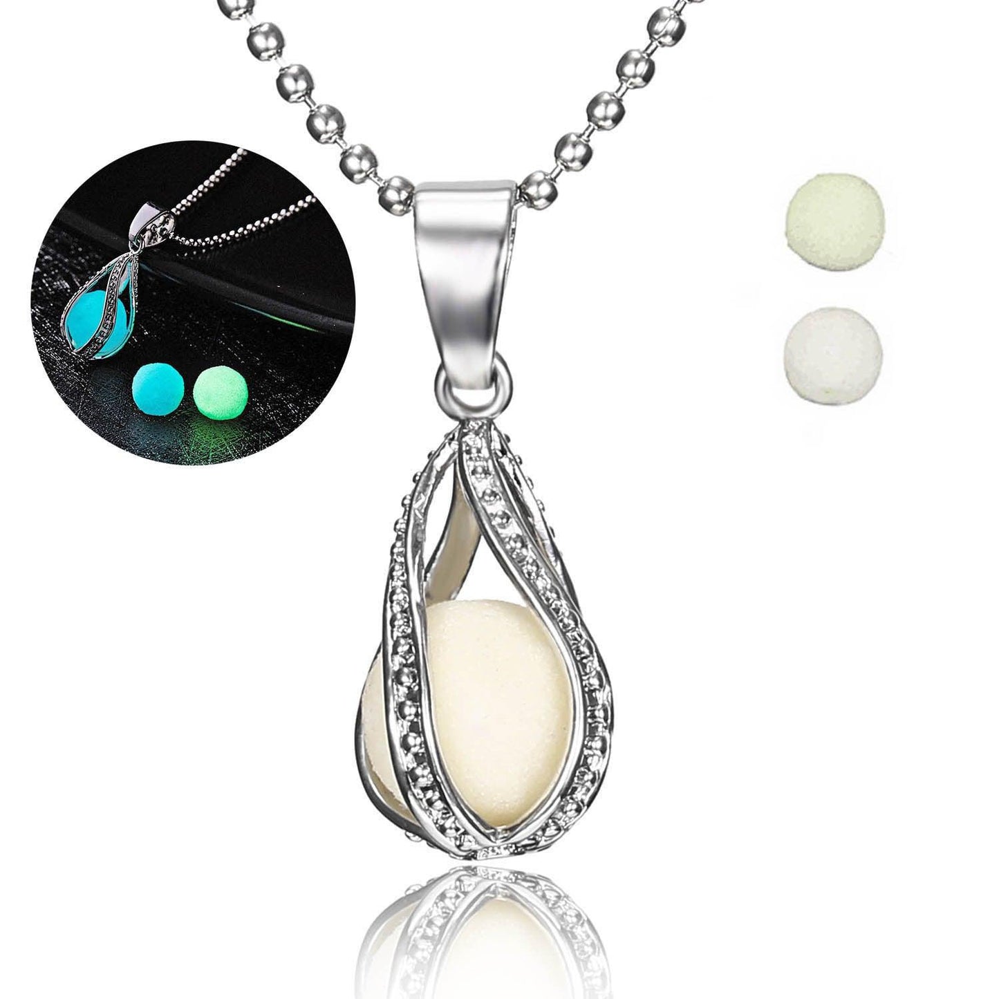 Glow in the Dark Necklace | Daily Wear Water Droplets