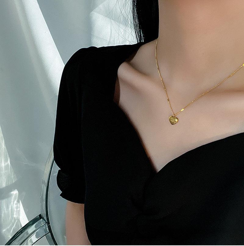 Vintage Simple Love Heart Pendant Necklace | Fashion Jewelry