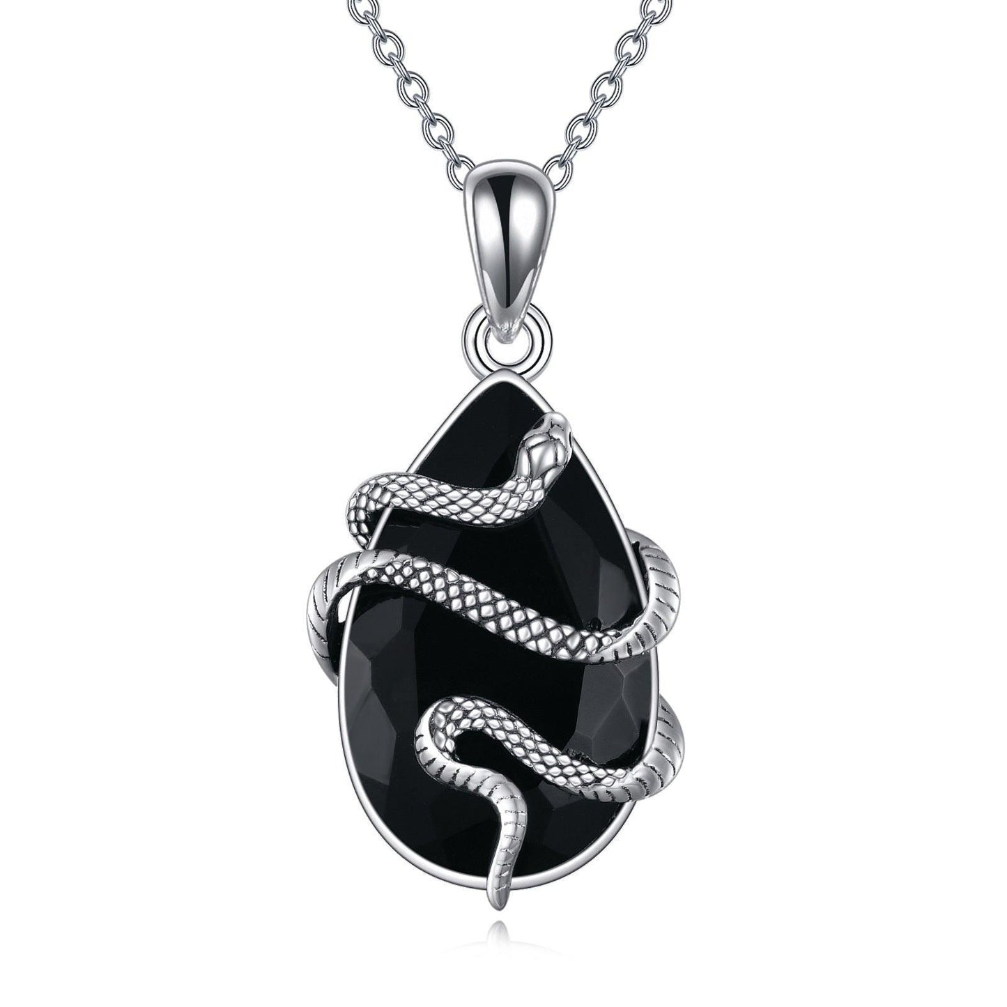 Sterling Silver Black Obsidian Tourmaline Necklace | Fashion Wear
