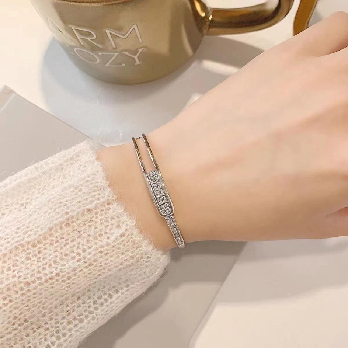 S925 Sterling Silver Korean Diamond Bracelet | Daily Wear