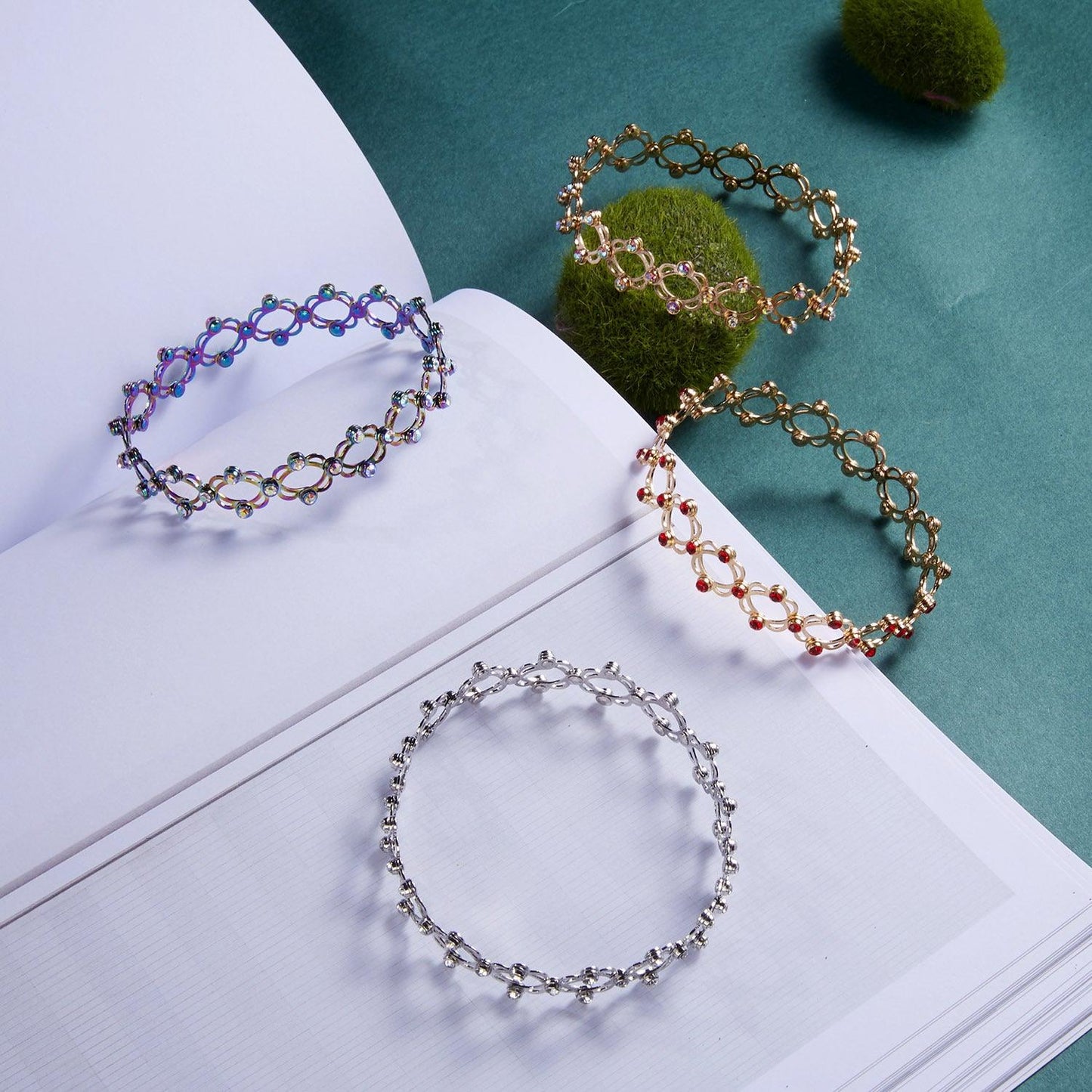 2 In 1 Folding Retractable Rhinestone Set