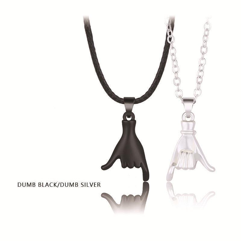 Magnetic Palm Couple Necklace A