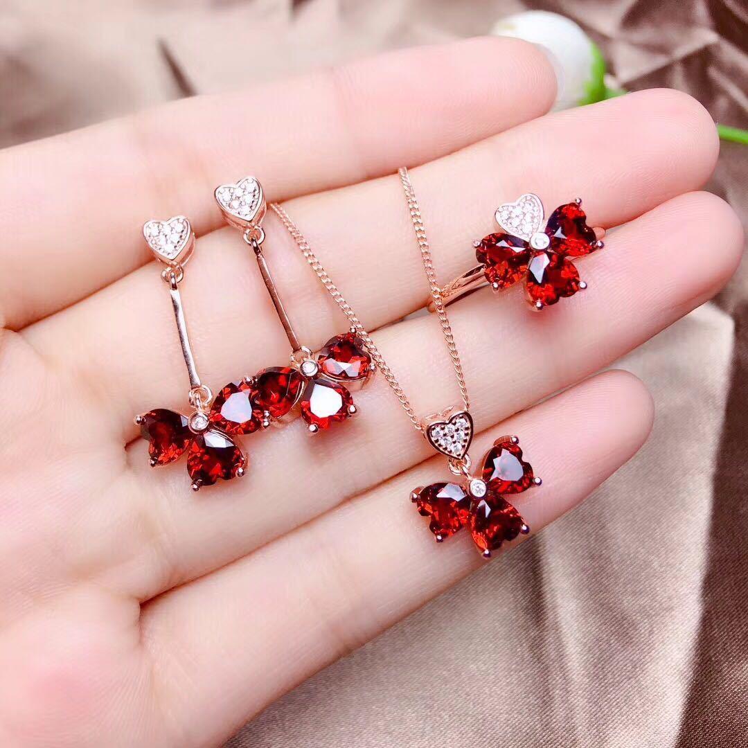 Pigeon Blood Ruby Jewelry Set 2025 Necklace Set