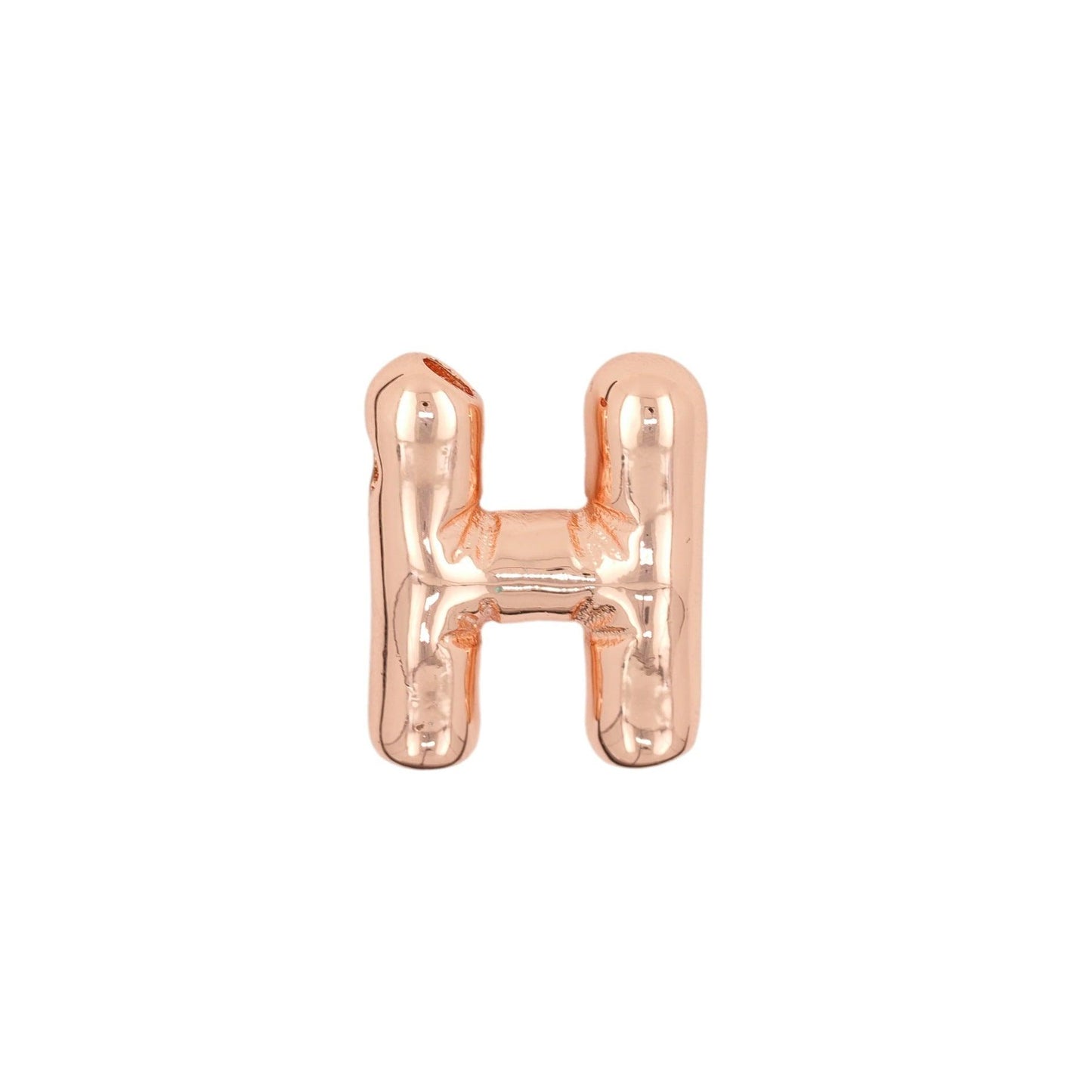 Glossy Letters Pendant Necklace | Fashion Wear H Rose Gold