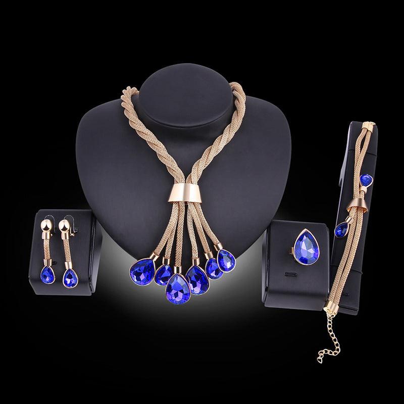 Gilded Design Four-piece Jewelry Set | Fashion Collection Gold