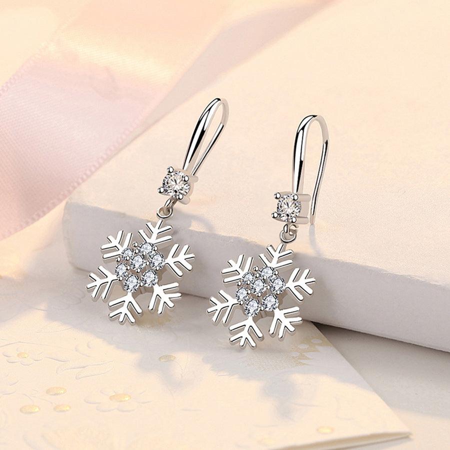 Temperament Snowflake Earrings | Daily Wear