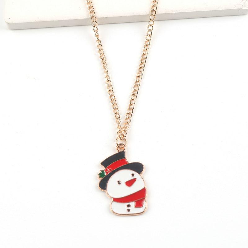 Cute Cartoon Necklace | BoldlyBeautifuls Hat Snowman Gold Chain