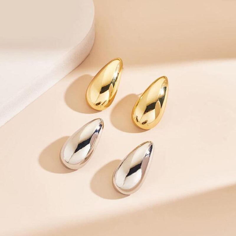 BoldlyBeautiful - Metal Water Drop Earrings | Daily Wear - BoldlyBeautiful