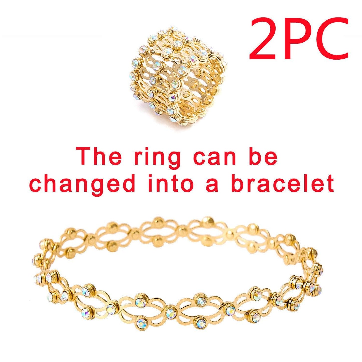 2 In 1 Folding Retractable Rhinestone Set