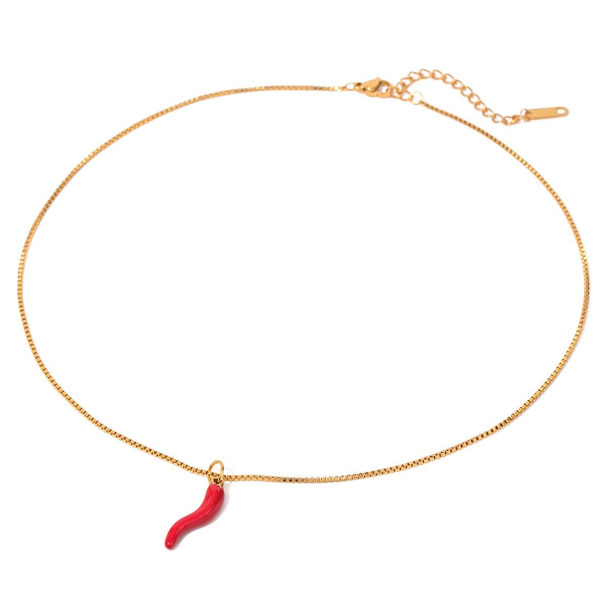 18K Gold Electroplated Red Chili Pendant | 2025
